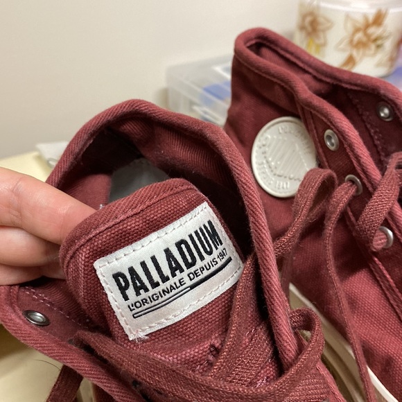 Palladium Pallashock Mid OG Lace up platform boots brick red Unisex W 8.5 / M 7 - Picture 6 of 6